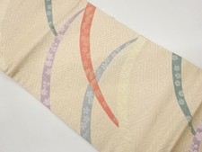 7669320: JAPANESE KIMONO / KIHARA ORIMONO MADE / DEW GRASS / FLOWERS / KIMONO F picture