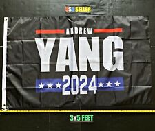 Andrew Yang Flag *FREE FIRST CLASS SHIP* Black Equality Gang USA 2024 Sign 3x5' picture