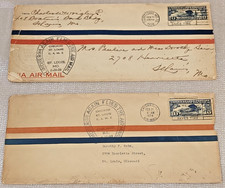 Lindbergh 2 Airmail first day issue Charles W. Wrigley letterhead and signature picture