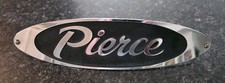 Pierce Chrome Fire Truck Logo Emblem 14.75” X 3.75” Vintage picture