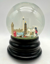 Vintage Saks 5th Avenue NY City Taxi Twin Towers Statue of Liberty Snow Globe picture