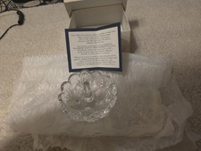 MARQUIS BY WATERFORD CRYSTAL RING HOLDER SWEET MEMORIES, ETCHED GLASS,FREE SHIP picture
