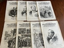 8 vintage original newspapers Frank Leslie's Illustrated issues from 1880 picture
