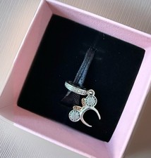 Disney Parks Pandora Charm Minnie Mouse Ear Headband Pink Crystal Polka Dot NEW picture