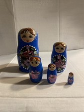 Russian Nesting Dolls Matroyshka Small Blue picture