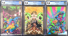 SET OF 3 ~ NEON VARIANT CGC 9.8 Comic books LOOK - AWESOME SET Superman Batman picture