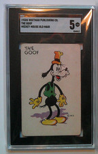 1935 Disney THE GOOF (GOOFY ROOKIE) WHITMAN Mickey Mouse Old Maid  SGC 5 picture