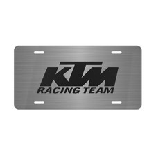 KTM Racing Car Front License Plate Tag Vanity Style – Printed Silver Look picture