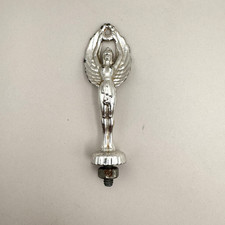 Vintage Winged Goddess Victory Trophy Topper Hood Ornament Rat Rod Metal 3.5” picture
