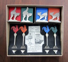 Vintage MCM Boxed Set Cocktail Muddlers & Place Card and Cigarette Holders picture