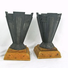 Pair of Art Deco Mantel Urn Vases 1920’s-30’s picture