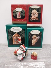 Hallmark Keepsake Christmas Animals Bear Ornament Lot Vtg Excellent in Box picture
