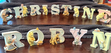 14pc Winnie The Pooh Alphabet Figurine Set Retired Disney Letters Lot Enesco picture