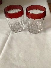Waterford Simply Red Double Old Fashioned.2 Glasses.12 oz. New. 4 picture