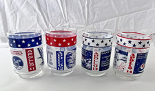 Vintage Apollo 11 12 13 14 Space Mission Glasses Set NASA Moon Landing USA picture