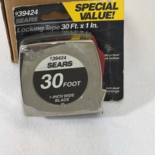 Vintage SEARS 30 ft Foot Locking Tape 1