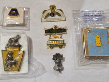 Lot 6 Vintage Lions Club Pennsylvania Pins 1989 Bear Liberty Bell Trolley picture