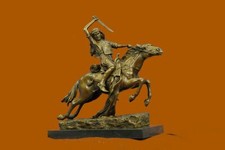 VINTAGE FRANZ BERGMAN VIENNA BRONZE ARAB ORIENTALIST WARRIOR w/ Sword ON A HORSE picture