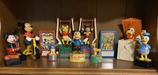 Vintage Disney Toy 13 Pc Lot Pluto Donald Mickey Minnie Push Dancer Bike 1970’s picture