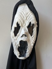 RARE Vtg 1990 Official Scream Melted Halloween Ghostface Mask Easter Unlimited picture