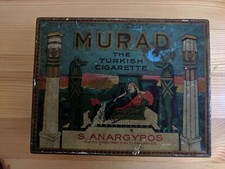 Murad The Turkish Cigarette S.Anargyros Lorillard Co tin box circa 1911+ picture