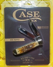 Case XX 6207 SS Mini Trapper Amber Bone Folding Pocket Knife USA 2025 picture