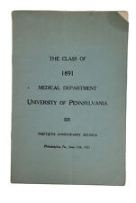 1921 University of Pennsylvania UPenn Class of 1981 Medical Department Booklet picture
