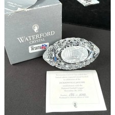 Waterford Crystal Jacksonville Jaguars NFL Football Paperweight CoA #185/1000 picture