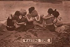 Vintage Postcard 1938 Wasting Time Colonial Art Pub Co, Brooklyn N.Y. FG Henry picture