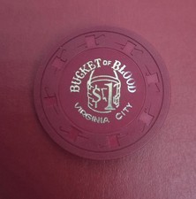 Bucket of Blood Saloon Casino Virginia City, NV $1 Casino Chip 1962 Issue picture
