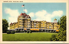 Vintage 1930s Samoset Hotel Rockland Maine ME Unused Linen Postcard picture