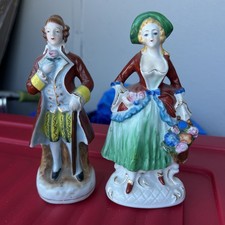 Vintage 1940's Porcelain Colonial figurines from Occupied Japan picture