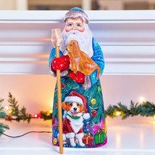 Blue Santa Figurine 9