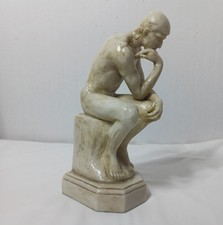 Vintage THE THINKER Bookend Figure 9.25” Resin Statue repo Auguste Rodin picture