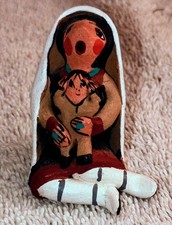 Wonderful Miniature Jemez Pottery Storyteller Signed C Lucero Gachupin picture