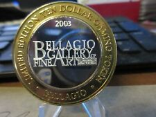 2003 $10.00 Bellagio Casino .999 Silver Strike  Las Vegas / Gallery Of Fine Art picture