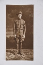 Vintage Named WWI Solider Battery B Army Military Original Photograph picture