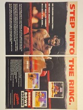 ​Rare Vintage 90s Sega Genesis Greatest Heavyweights & Riddick Bowe Boxing Ads picture