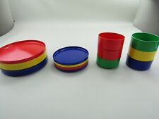 VINTAGE Heller Design By Massimo Vignelli Rainbow Set Of 5 Dinner 4 Small 6 Bowl picture