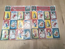 2 Vtg 3D Honeycomb Christmas Gift Tags Package Cards Tie-Ons Sealed Packs Of 12 picture
