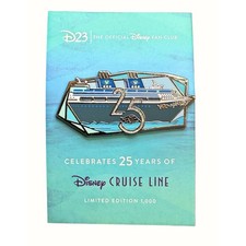 D23 Disney DCL Cruise Line 25th Anniversary Pin LE 1000 SOLD OUT RARE picture