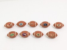 9 Vintage Miniature NFL Footballs w/Logos1-3/4