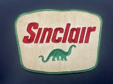 USED VINTAGE SINCLAIR EMBROIDERED CLOTH PATCH 6 1/2” X 5 1/8” picture