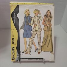 Vintage McCALLS 3321 Misses Pattern Vest Pants Skirt Size 14 CUT picture