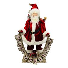 Frontgate Santa Claus 32” Tall Holding Happy Holidays Banner SUPER RARE picture