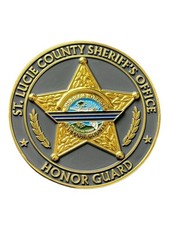 St Lucie County Sheriffs Office (Florida) Honor Guard 2.25” Challenge Coin Lg picture