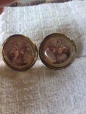 Bridle Rosette's Chief Crazyhorse Bald Face Paint Facing 2 in brass and glass picture