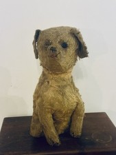 Antique Early 20th Century C1910 Large Mohair Dog 40cm Authentic Vintage Rare picture