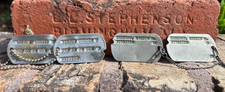 Vintage Two Pairs of WWII US Army & Navy Dog Tags picture