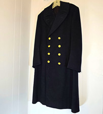 US Navy WW2 Officers Double Breasted Wool Bridge Coat picture